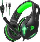 Stynice Gaming Headset with Microphone for Xbox PS5 PS4 Nintendo Switch PC - 3.5mm Jack Wired Headphones with Noise Cancelling Mic & LED - 50mm Audio Drivers & Soft Earpads