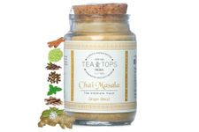 Tea Tops India Chai Masala Ginger Blend | Perfect harmony of Adrak, Mulethi & Tulsi Leaves hand-blended with mildly aromatic spices for a strong tea experience | 75 g (Ginger Blend)