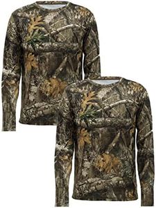 Realtree Men's 2 Pack Long Sleeve Performance Tees, Edge Camo