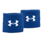 Under Armour Men's 3-inch Performance Wristband 2-Pack, Royal (400)/White, One Size