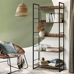 Oikiture 5 Tier Bookshelf Storage B