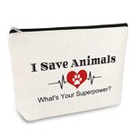 Veterinarian Gifts for Women Makeup Cosmetic Bag Animal Rescue Gift Vet Tech Gift Animal Lover Gift Veterinarian Appreciation Gifts Thank You Gifts Birthday Gift for Veterinary Medicine Students