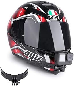 Lupholue Kits de Soporte de la Barbilla del Casco de Motocicleta Mejorada con Almohadillas Curvas Autoadhesivas Compatible with GoPro 12, 11, 10, 9, 8, 7, 6 Hero Black, Session