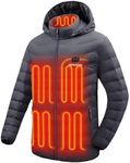Venustas Unisex Dual-Control Heated Jacket, Water-resistant Heated Coat for Women and Men with Battery Included