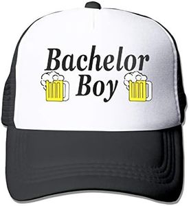 Waldeal Men's Bachelor Boy Party Trucker Caps Adjustable Mesh Baseball Hats Black