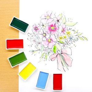 Kuretake Gansai Tambi 48-Color Watercolour Paint Set