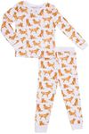 Mud Pie Unisex Kid's Children's Dog Breed Toddler Pajamas, White-Golden Retriever, 3T