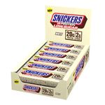 Snickers White Chocolate Low Sugar Protein Bars (12 x 57g), High Protein Energy Snack, 20g Protein