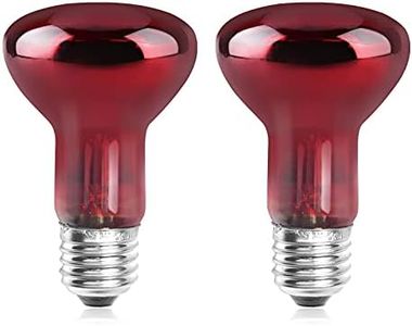 Bonlux 50W E27 R63 Infrared Heat Lamp Dimmable Red Reptile Heat Lamp UVA+UVB AC220-240V Heating Light for Amphibians, Turtles, Geckos, Turtles, Snakes (Pack of 2)