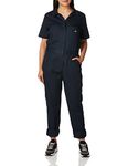 Dickies Womens Short Sleeve Flex Work Utility Coveralls, Dark Navy, X-Large US