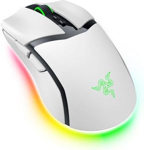 Razer Cobra Pro Wireless Gaming Mouse: 10 Customizable Controls - Chroma RGB Lighting - 30K Optical Sensor - Gen-3 Optical Switches - 2.4GHz, Bluetooth & USB Type C - Up to 170 Hr Battery - White