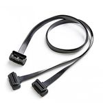 bbfly-B4 OBD II OBD2 16 Pin Splitter Extension 1 x Male and 2 x Female Extension Cable Adapter (1FT/30CM)