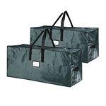 Elf Stor 9ft Christmas Storage Bag for Artificial Tree Protection, 2 packs x 9 ft, Green