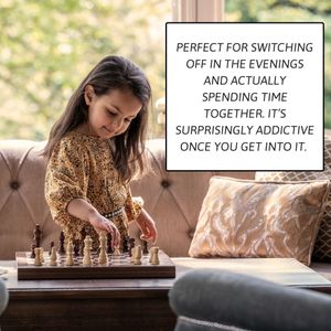 Jaques Large Wooden Chess Set – Classic Board Game