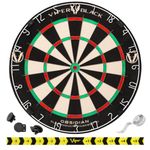 Viper Obsidian Black Official Competition Steel Tip Dartboard, WDF Accredited with Staple-Free Razor-Thin Spider Wire, Self-Healing Professional-Grade Kenyan Sisal