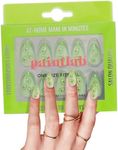 PaintLab Press-On Nails Manicure Kit, Holy Guacamole II, 30-Piece Set, Long-Lasting Fake Nails with Glue, File, Prep Pad & Cuticle Stick