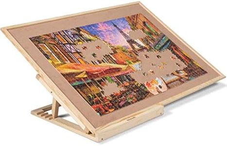 Becko US Puzzle Board & Bracket Set/Wooden Puzzle Board Kit/Jigsaw Puzzle Plateau - With Puzzle Board for Up To 1000 Pieces (1500 Pieces)