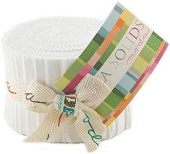 Moda Bella Solids White Junior Jelly Roll