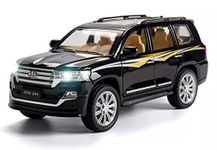 Metro Toys & Gift® Toyota Land Cruiser SUV 1:24 Scale Big Size Die-cast Model Alloy Metal Pull Back Toy car for Kids with Openable Doors & Light, Music Toy Vehicle for Kids 【Colors as Per Stock】