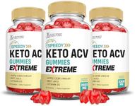 (3 Pack) Speedy Keto ACV Gummies Extreme 2000MG Speedy Keto Gummies Advanced Formula Apple Cider Vinegar with Pomegranate Beet Juice Powder B12 Vegan Non GMO 180 Gummys