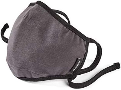 Allett Adjustable Face Mask Ties, Charcoal Gray | 2 Pack | Made of Cotton, Polypropylene Filter, Earloops | Nose Wire & Chin Gusset | Adult