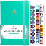 Clever Fox Wellness Journal – Weekly & Daily Health and Wellness Log, Food Journal & Meal Planner Diary for Calorie Counting, Notebook for Medical Condition Tracking, A5 – Turquoise