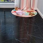 Livelynine 16-Tiles Peel and Stick Floor Tiles 30X30CM Marble Black Vinyl Flooring Peel and Stick Flooring Tiles for Kitchen Bedroom Bathroom Self Adhesive Floor Tile Waterproof Laminate Flooring