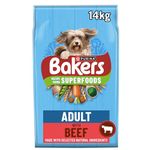 BAKERS Superfoods Adult Dry Dog Food Beef with Vegetables 14kg Pack