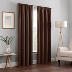 Eclipse Kendall Modern Blackout Thermal Rod Pocket Window Curtain for Bedroom or Living Room (1 Panel), 42 in x 54 in, Coral