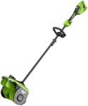 Greenworks 48V (24V x 2) 12" Brushless Cordless Snow Shovel with Led Lights&Directional Vanes, 25ft Throwing Distance, Electric Snow Thrower Blower Removal Tool for Driveway/Sidewalk/Winter Storm