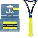 Raquex Endure Racket Overgrip Tape – 3 Pack Racquet Overgrip Tape, Durable, Dry Feel, 0.75mm Thickness - Anti Slip Over Grip for Tennis Racket, Badminton, Squash, Padel (Yellow)