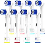 Replacement Toothbrush Heads Compatible with Oral B Braun,8 Pack Professional Electric Toothbrush Heads Brush Heads Refill for Oral-B 7000/Pro 1000/9600/ 500/3000/8000