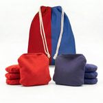 Toysharing Cornhole Bean Bags Regulation: Double Stitched 12oz Canvas Set of 8 (6"x6"/16oz) - Burst-Resistant 1000+ Tosses - Dual Sided Stick & Slide for Backyard Games