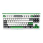 EPOMAKER Brick 87 Tri-Mode TKL Hot Swappable Mechanical Keyboard with Stackable Block Bar and Thumb Sliders, 3000mAh Battery, RGB, Compatible with Win/Mac (Grey Green, Wisteria Linear)