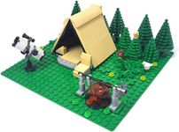 Urban Camping Building Block Kit, Outdoor Forest Tent Camping Adventure Toys, Tent, Campfire, Camping, Compatible with Lego (Camping A)