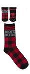 Doggie and Me Matching Socks, Dog and Owner Matching Novelty Socks (Red and Black), Red and Black, 9