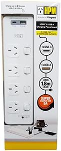 HPM D104PA6 6 Outlet Surge Protected Powerboard