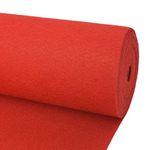 vidaXL Exhibition Carpet | Red Color | 1x24 meter Size | Ideal for Weddings, Parties, Festivals, Events | Easily Cleanable and Reusable | 100% Polyester Material