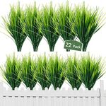 LUZOGA 22 Bundles Fake Wheat Artificial Grass Plant,Wheat Grass Plant-Adjustable Branches No Fade& Realistic Look-for Home Décor (Green)