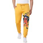 Free Authority Naruto Printed Regular Fit Yellow Ploycotton Men's Jogger