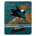 Northwest NHL San Jose Sharks Unisex-Adult Fleece Throw Blanket, 50" x 60", Fade Away