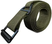 WOLF TACTICAL Everyday Riggers Belt - Tactical 1.75” Nylon Web Belt for CQB, CCW (OD Green, L (42-51))