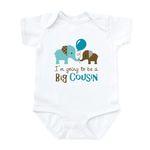 CafePress Big Cousin to Be Elephant Infant Bodysuit Cute Infant Bodysuit Baby Romper Cloud White