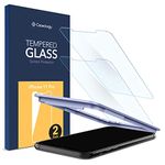 CASEOLOGY by Spigen Tempered Glass Screen Protector Compatible with iPhone 11 Pro/X/XS with Installation Kit - 2 Pack