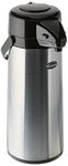 Winco 2.5 Liter Glass Lined Airpot, Push Button, Medium