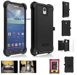 Original Oem AGF Ballistic Tough Jacket Maxx Series Heavy Duty Black Rugged Cover Case W/holster Belt Clip for Samsung Galaxy Note 3 lll AT&T N900W8, Sprint /N900P / T-Mobile N900T/ Verizon N900V /US Cellular N900R4 Retail Packaging