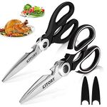 Kitory Kitchen Shears,2-Pack Heavy Duty Kitchen Scissors, Meat Scissors,Kitchen Scissors for General Use for Chicken/Poultry/Fish/Meat,2023 Gifts for Women and Men