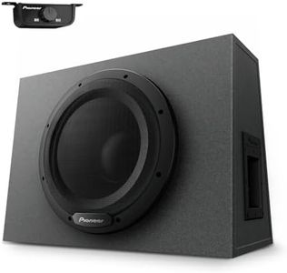 Pioneer TS-WX1210A 12” Sealed Active Subwoofer with Built In Amplifier, 1200 Watts Max Power Sub, Variable Bass Boost, Flexible Installation, Enhanced Car Audio