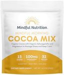Mindful Morning Sugar Free Hot Chocolate Mix with Organic Ashwagandha and Magnesium Supplements to Relax the Mood and Calm the Mind, Natural Stress Relief Supplement Hot Cocoa