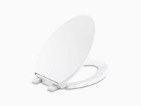 KOHLER 24495-A-0 Border ReadyLatch Quiet Elongated Closed Front Toilet Seat in White